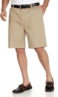 Nautica Cotton Twill Flat Front Chino Short Casual Shorts, Matte Men's
