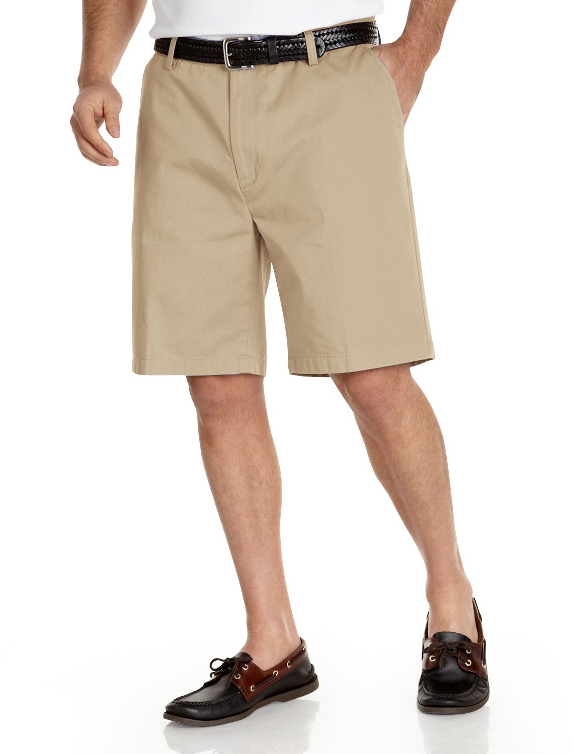 Nautica Cotton Twill Flat Front Chino Short Casual Shorts, Matte Men's