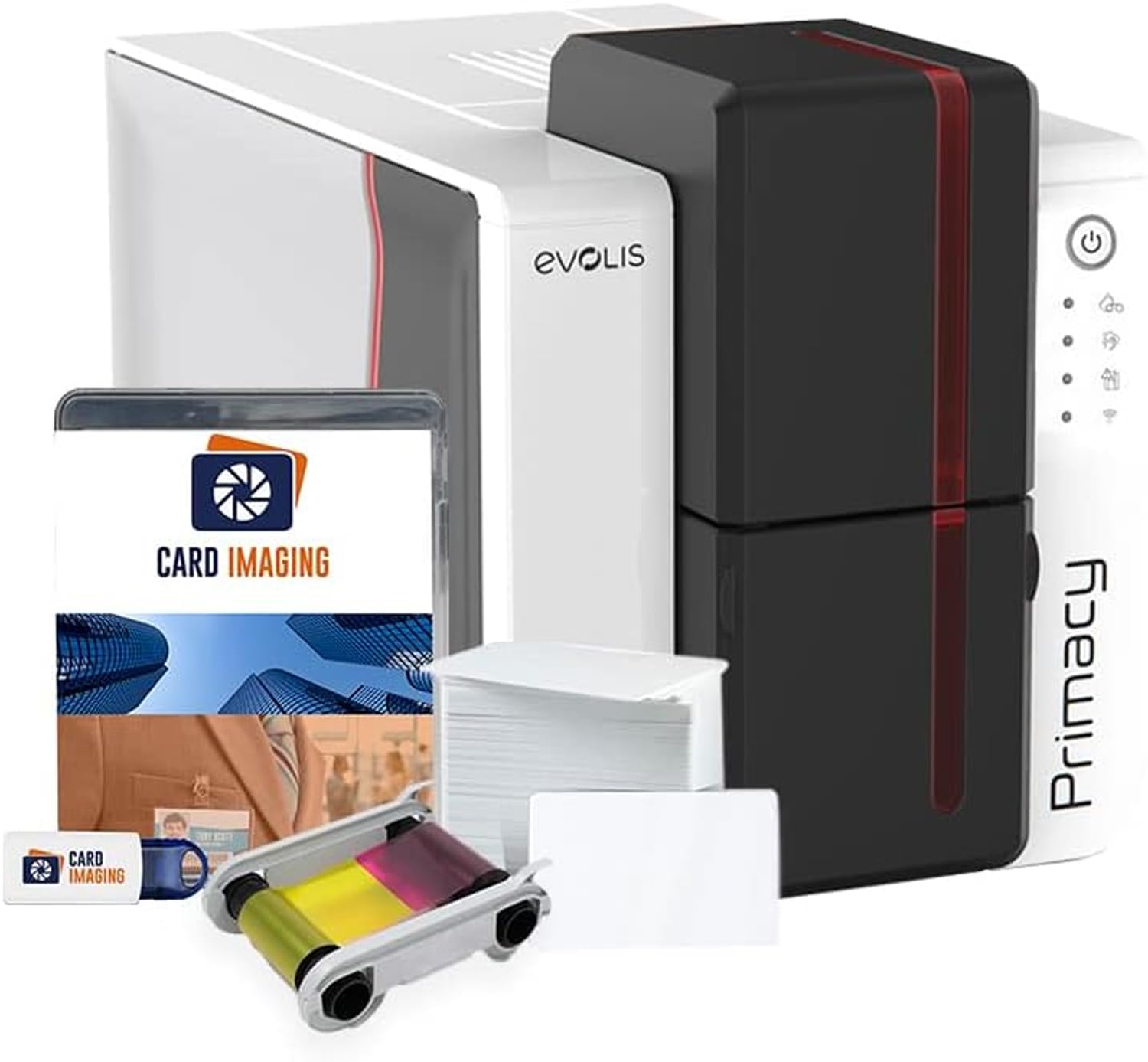 Evolis Primacy 2 Dual Sided Card Printer & Supplies Bundle (PM2-0025-A) | Suppli