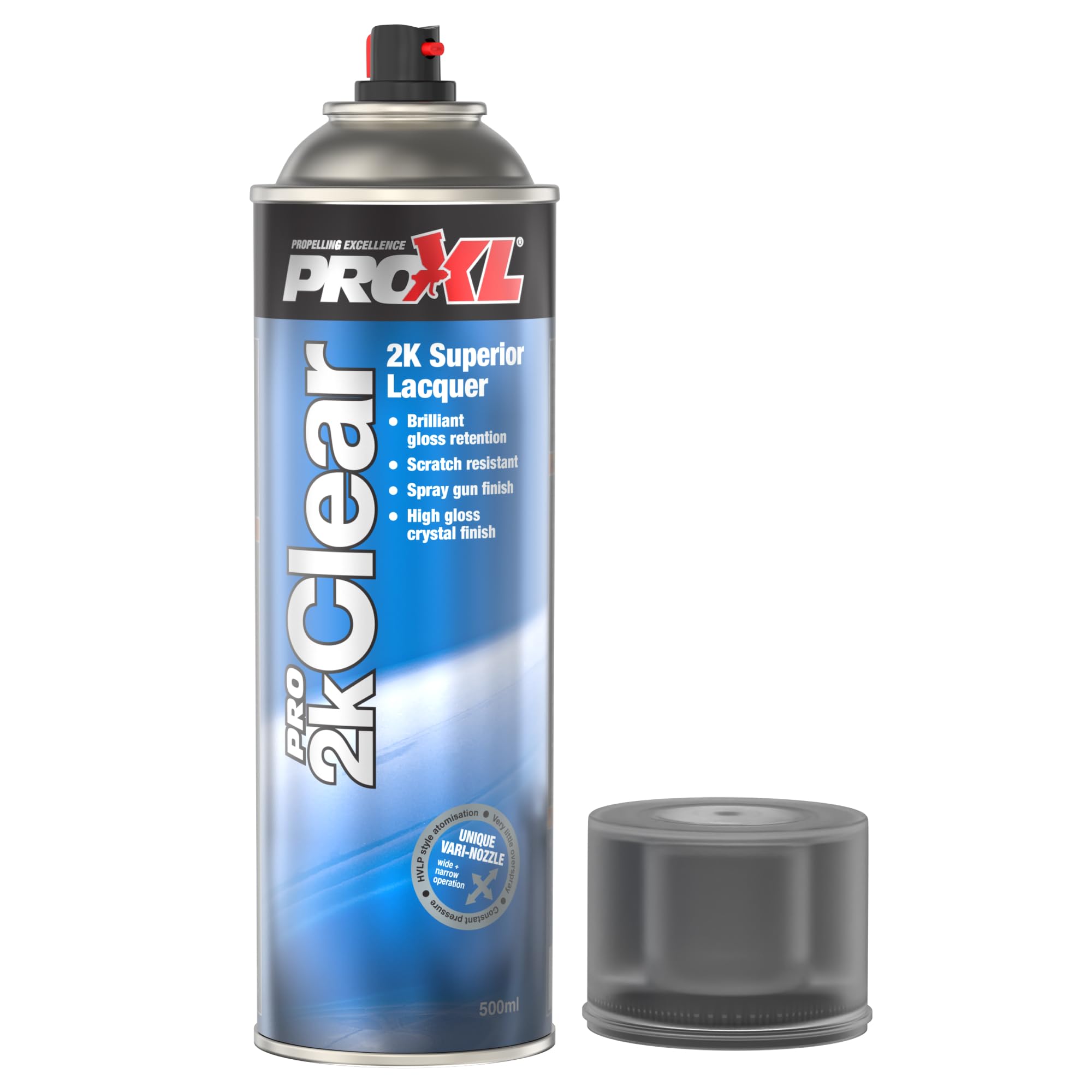 ProXL 2K Clear Coat Lacquer Spray - 500 ml | Crystal Clear, High Gloss Finish | 