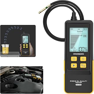 AS503 Engine Oil Tester Kit Gasoline & Diesel Engine Oil Quality Test Kit Transmittance & Temperature Analysis Detector with 31.5 inch Flexible Probe, 2.8-inch Backlit Display
