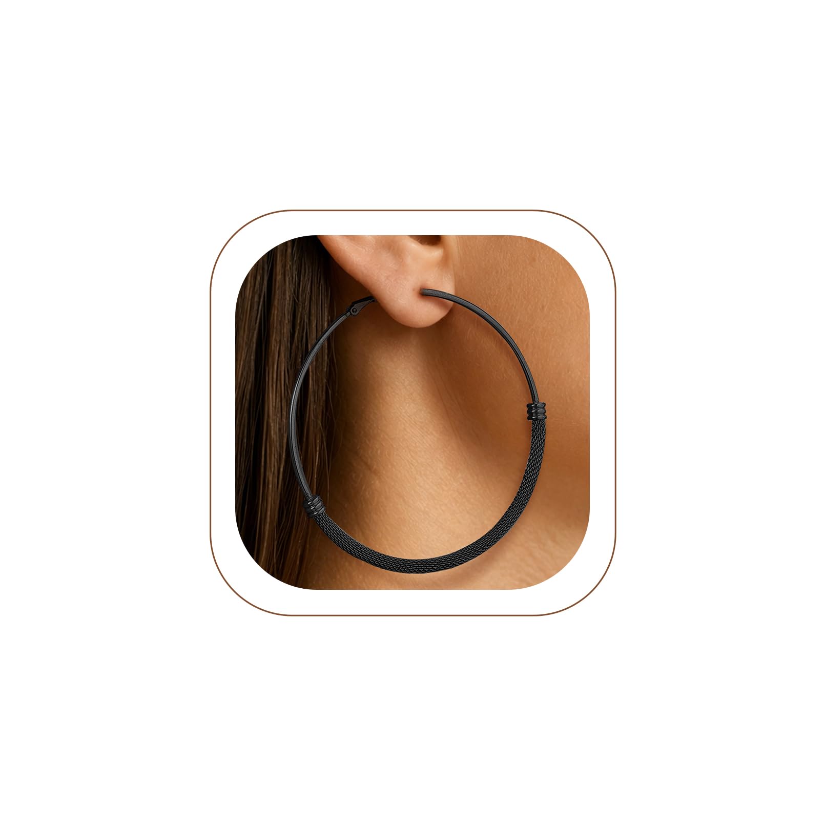 PROSTEEL 14K Gold PLated Hoop Earrings for Women Stainless Steel