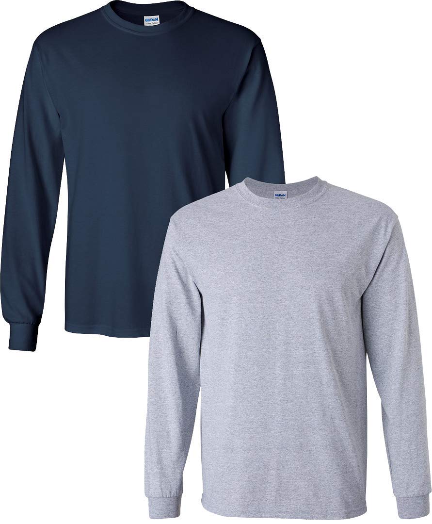 Gildan Adult Ultra Cotton Long Sleeve T-Shirt, Style G2400, Multipack