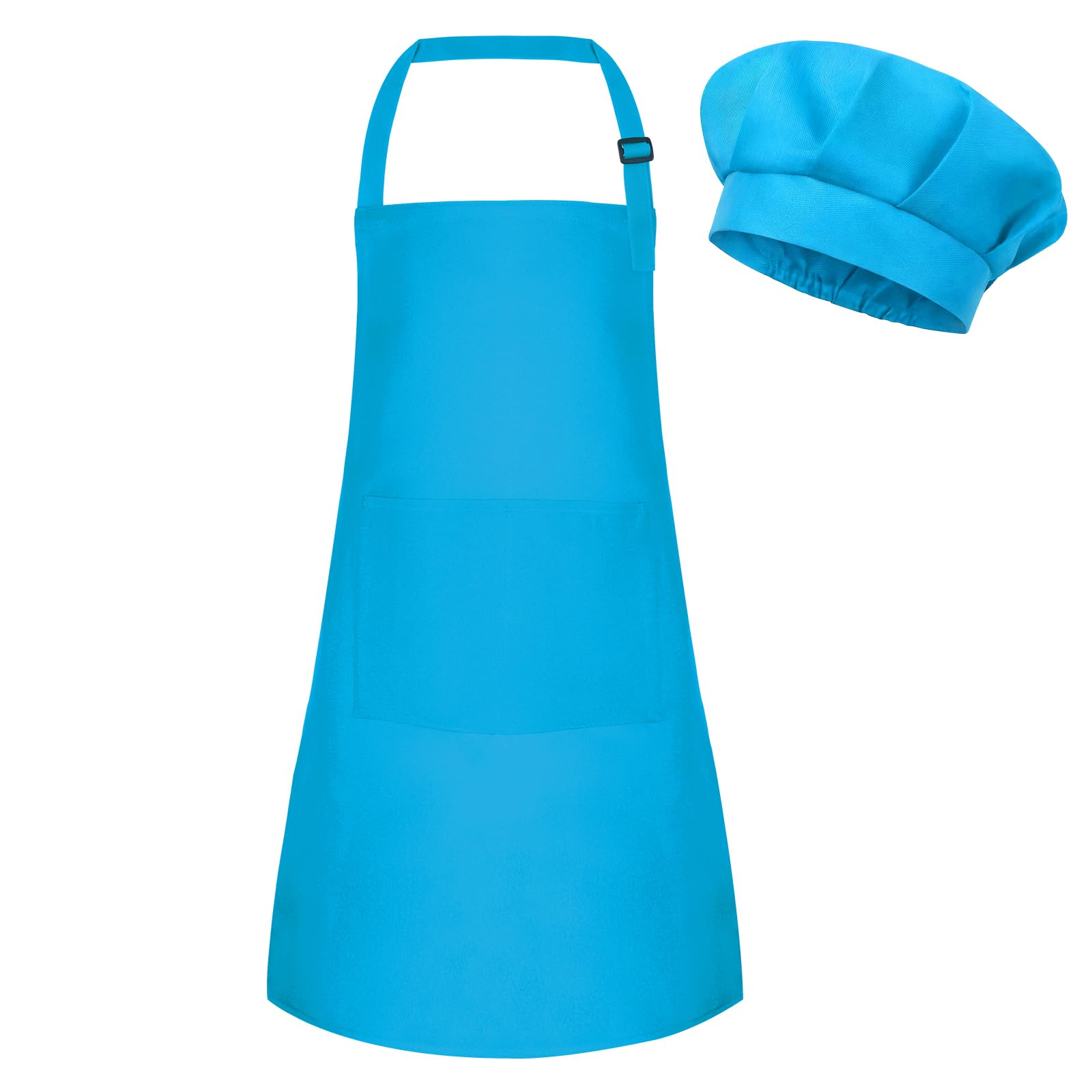Kids Apron and Chef Hat Set - Adjustable Chef Apron with 2 Pockets - Toddler Che