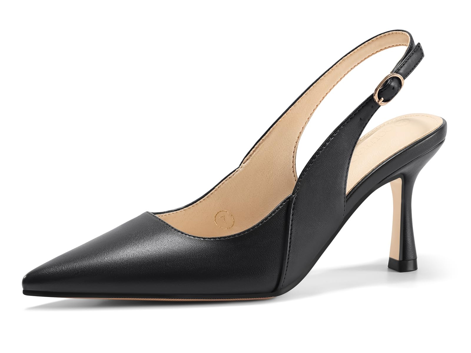 Coutgo Zapatos de tacón de gatito con puntera cerrada y puntiaguda para mujer, z