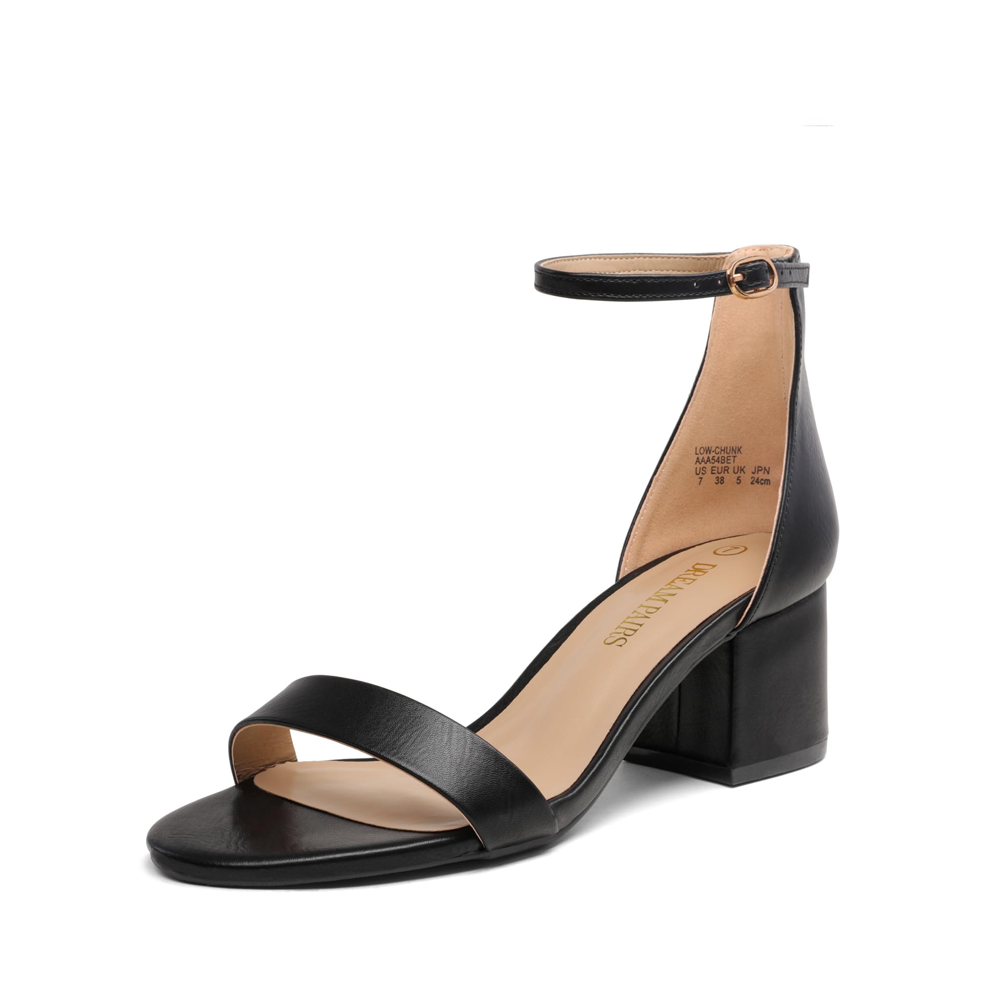 DREAM PAIRS Women's Comfort Low Block Heel Sandals