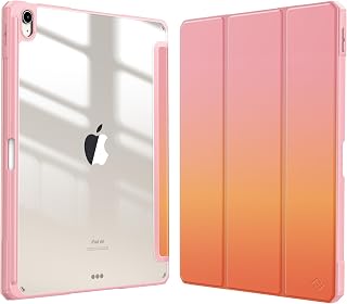 Fintie iPad Air 13インチ(M4/M3/M2)用ケース 2026/2025/2024 透明バックカバー(サンセットオンブル)