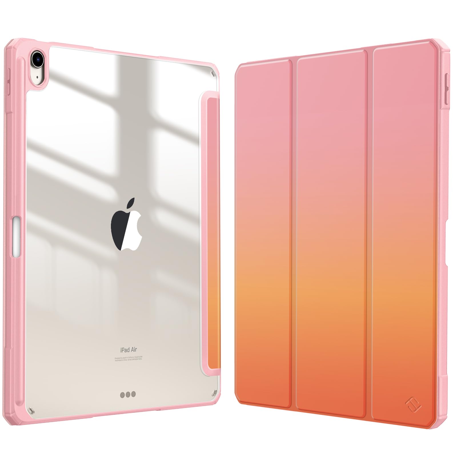 Fintie iPad Air 13インチ(M4/M3/M2)用ケース 2026/2025/2024 透明バックカバー(サンセットオンブル)