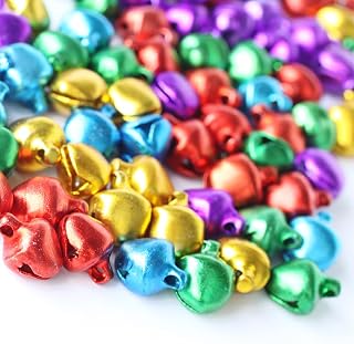 100pcs 1.2cm Christmas Bells for Home Pet Christmas Decoration (Random Color)