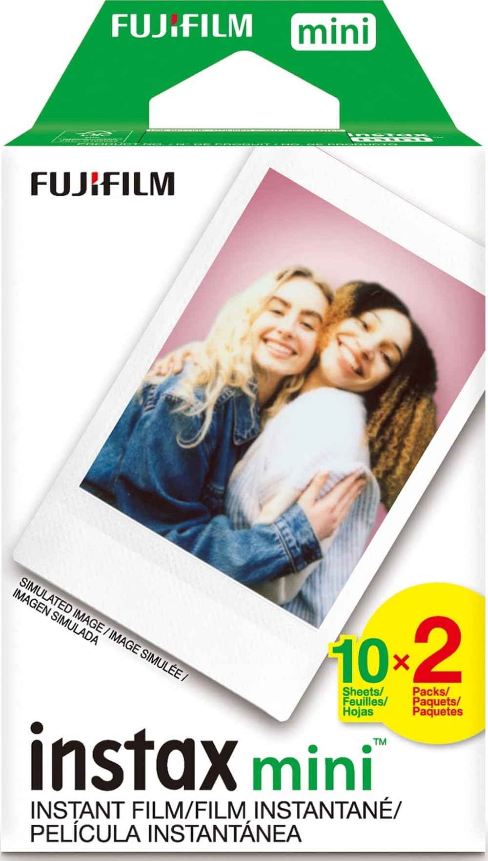 FUJIFILM Instax Mini Instant Film Twin Pack (White), 20 Photos | The instax film