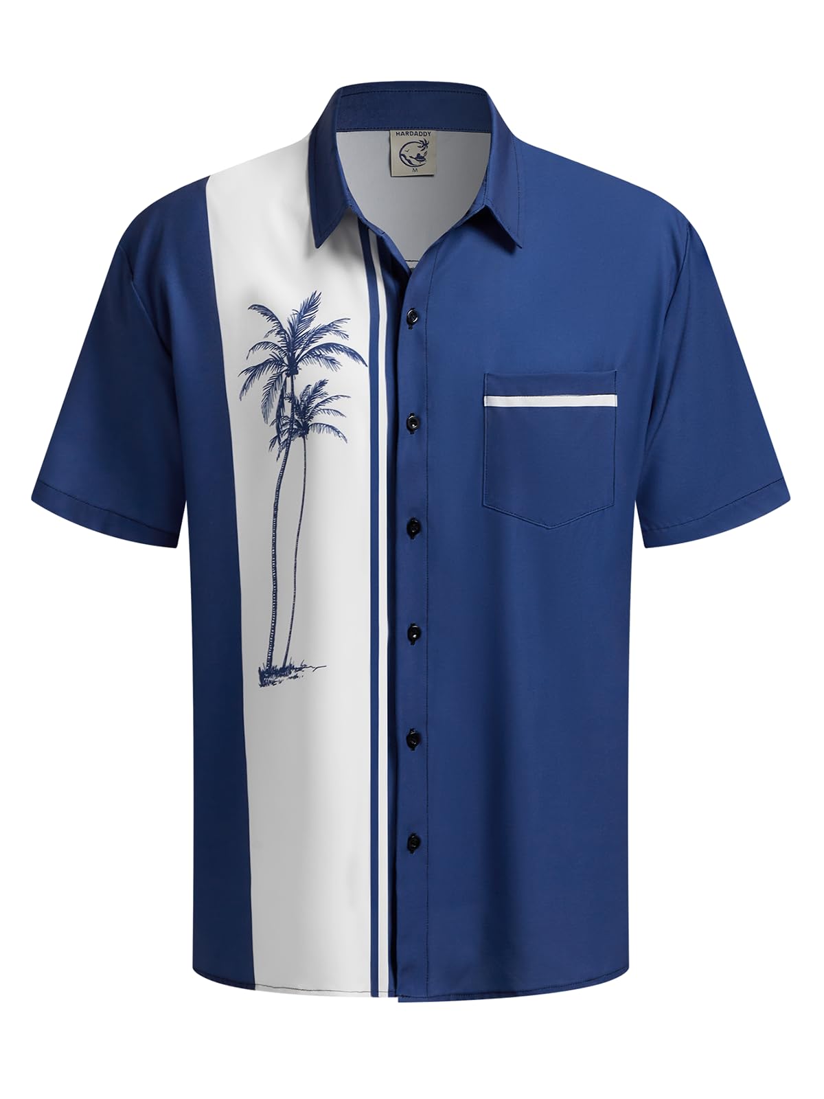 Hardaddy Men's Hawaiian Shirt Short Sleeves Coconut Printed Button Down Summer B