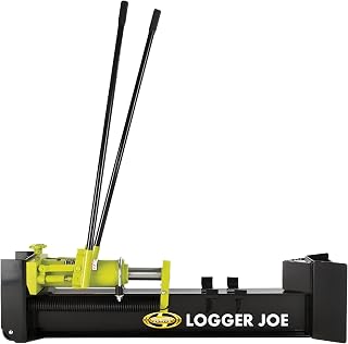 Sun Joe Cordless Manual Hydraulic Steel Beam Log Splitter, Portable and Compact, 10 Ton Capacity - Wood Splitting Machine and Equipment for Fireplace, Firewood, & Fire Stove Logs, LJ10M