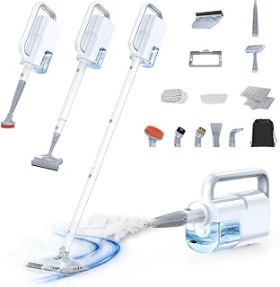 10-in-1 Steam Mop, Handheld Steam Cleaner & Steam Mops for Floor Cleaning | 350ml Tank, 10s Heat-Up, 248°F Steam Cleaner for Home, 2-Level Control, Swivel Head for Floor, Carpet Sweepers, BBQ grill,Car