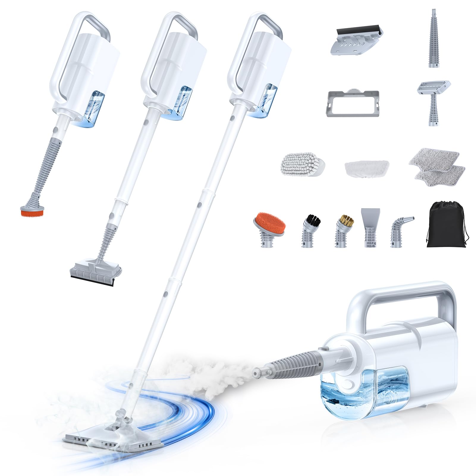 10-in-1 Steam Mop, Handheld Steam Cleaner & Steam Mops for Floor Cleaning | 350m