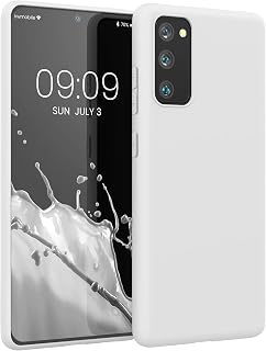 kwmobile Case for Samsung Galaxy S20 FE TPU Case - Mobile Phone Case Supports Wireless Charging, Flexible Protective Case, Rubberised Cover in Matte White