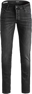JACK & JONES Glenn Men's Slim Fit Jeans Skinny Tapered JJI Glenn, Colour: Black, Jeans/Trousers: 36W / 34L, Black / Grey