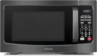 TOSHIBA Countertop Microwave Oven, 1.2 Cu.Ft, 1000W, Black | 12.4" Removable Turntable, Smart Humidity Sensor, 12 Auto Menus, Mute Function, ECO Mode, Easy Clean Interior