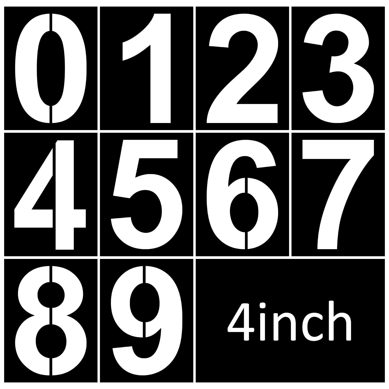 4 Inch Number Stencils Plastic Number Stencils Reusable Digital Painting Templat