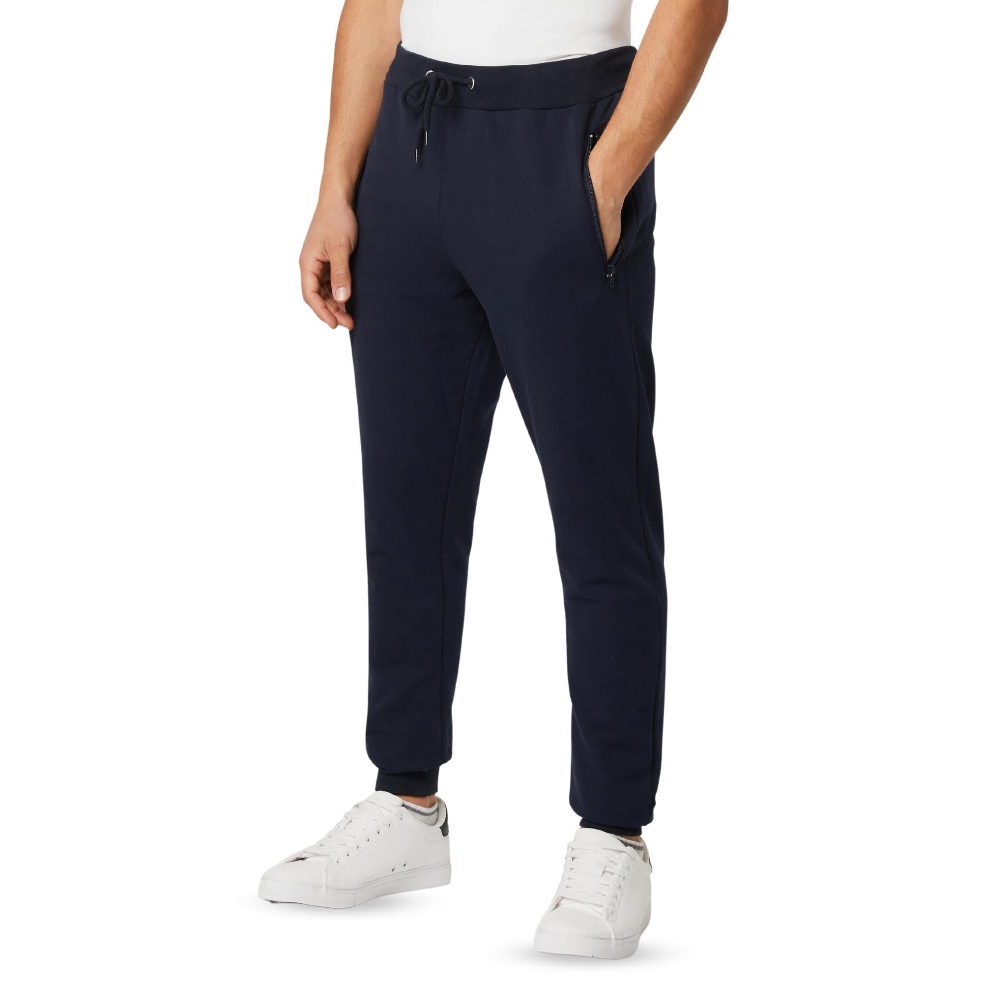 FM London, Slim Fit Jogging Bottoms for Men with Zip Pockets, Ideal for Everyday