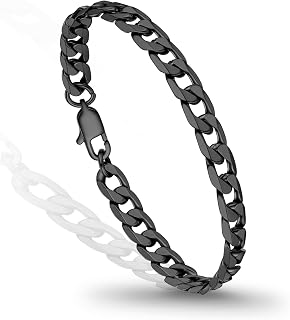 PROSTEEL Armband Herren Panzerkette Edelstahl Panzerarmband Armkette Damen Gliederarmband Männerarmband Armschmuck Kette 19/21/23cm lang, 6/9/13mm breit, in Silber/Schwarz/Gold