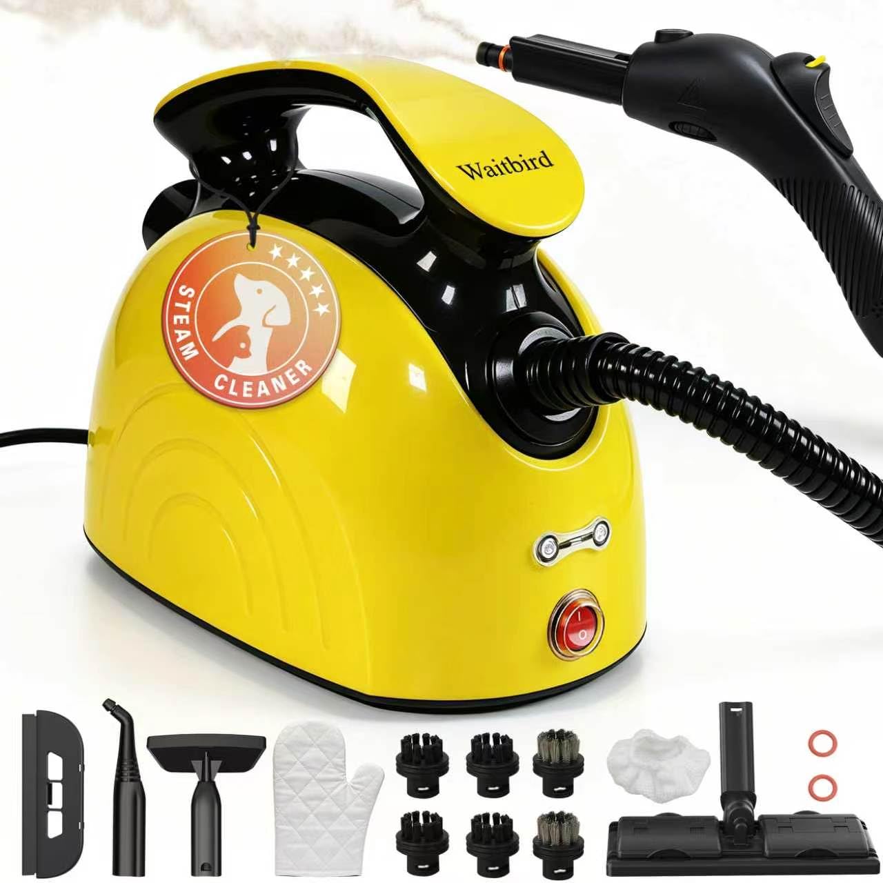 Waitbird Multi-Purpose Steam Cleaner, 4.5Bar 300°F Steamer for Tile & Grout | Ea