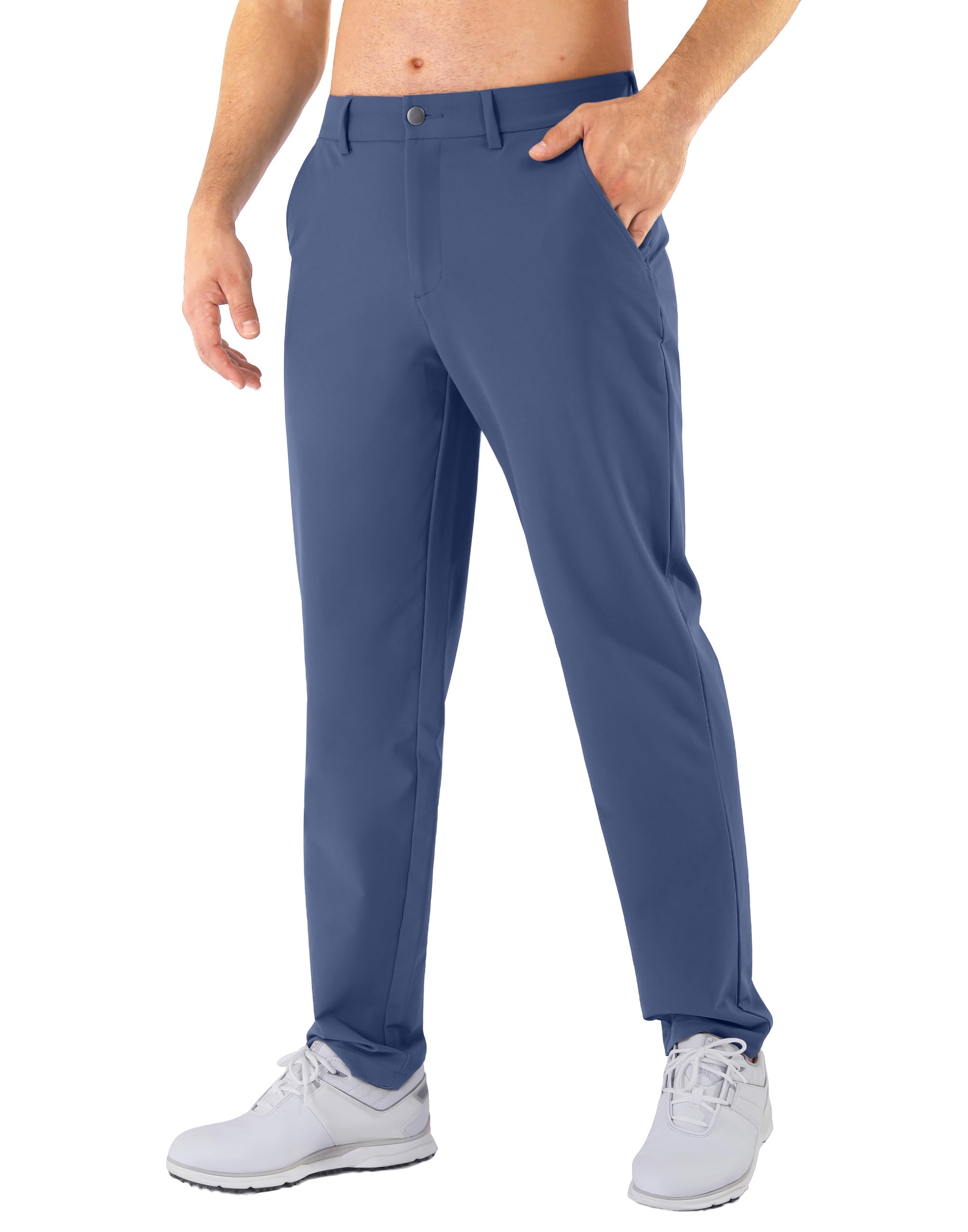 Mens Golf Pants Stretch Classic Fit Dress Pants 30"/32"/34" Quick Dry 6 Pockets 