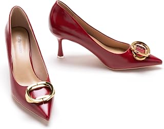 C.Paravano Women's Pumps | Kitten Heels | Pointed Toe | Low Heel | Dressy