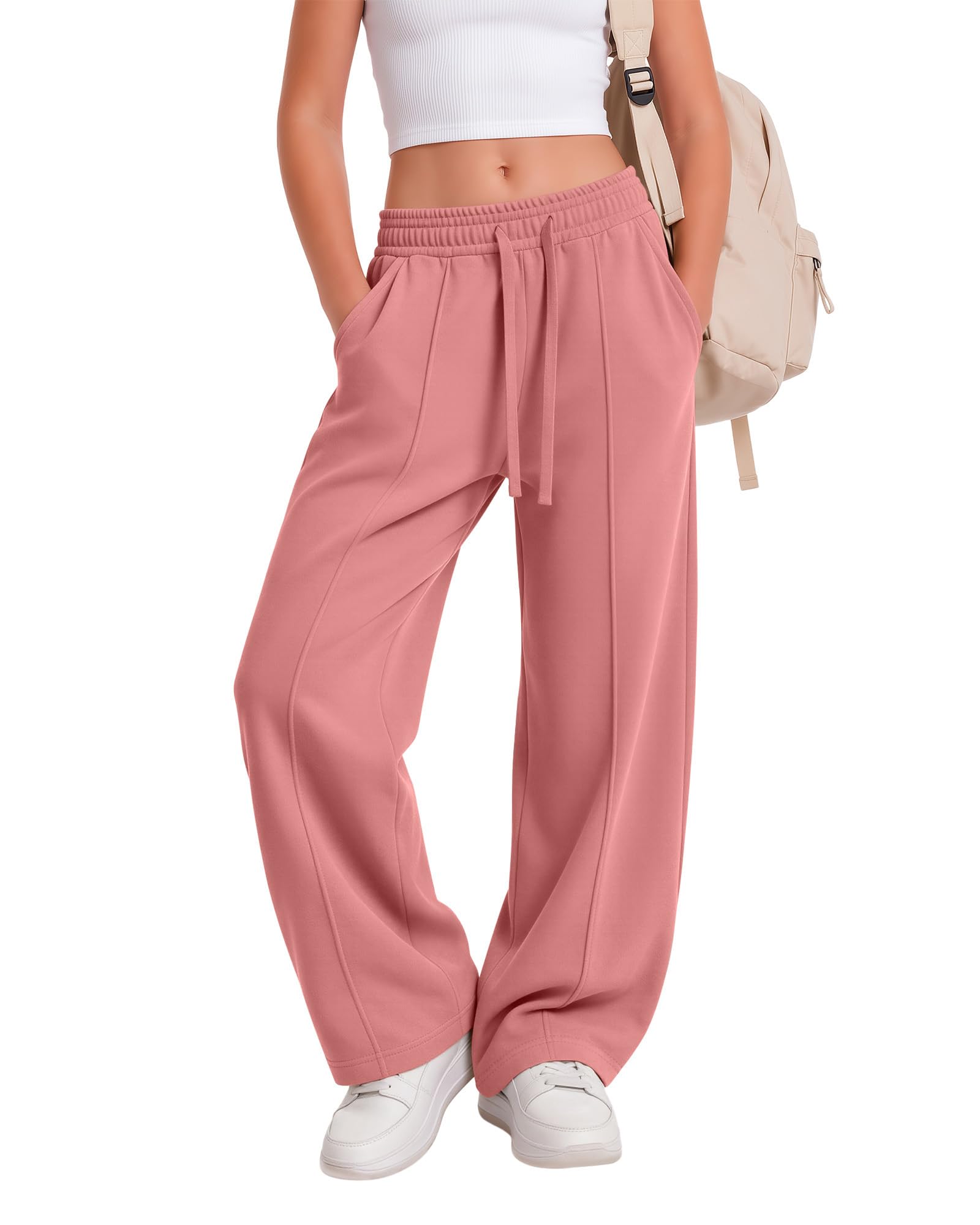 Girls Wide Leg Elastic Waist Sweatpants