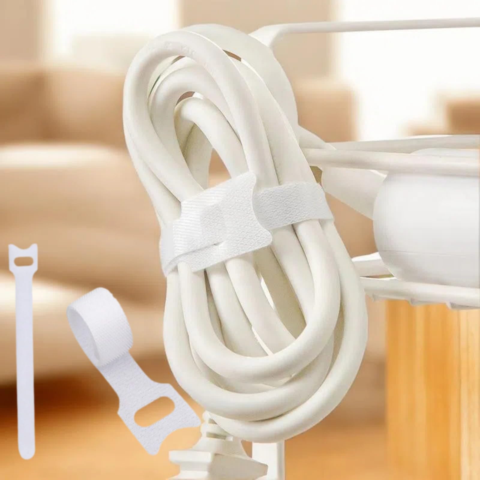 60 Pack Reusable Tie Down Straps - 6 Inch Cable Management Ties, Adjustable Stor