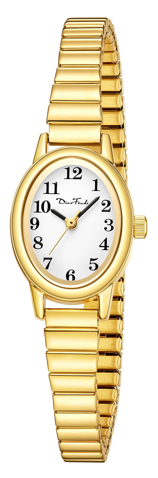 Diaofendi 3 Sizes (S/M/L) Small Gold Watches for Women - Fit 5"-8" Expansion Ban