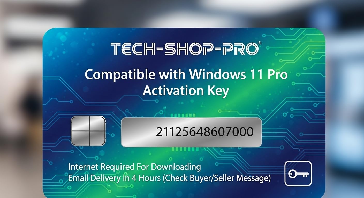 Tech-Shop-pro Compatible with Windows 11 Pro Activation Key [Internet Required F