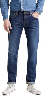 Lee - Men's Jeans - Regular Straight Cut - Daren Zip Fly - Very Dark Stone