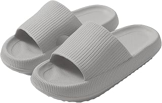 Ladies Soft Sandals Extremely Soft Indoor Outdoor Comfortable Cloud Slippers Ultra Padded Thick Sole