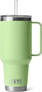 YETI Rambler 42 oz Straw Mug, Key Lime | Double-Wall Vacuum Insulated Stainless Steel Cup with Handle and Straw Lid