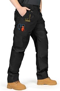 IGOLUMON Mens Work Trousers Mens Cargo Trousers Stretch Fit Multi-Pockets