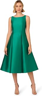 Adrianna Papell Women's Sleeveless Mid-Length Party Dress V Back