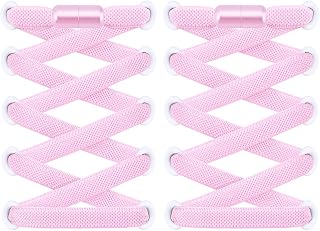 RJ-Sport 2 Pairs Flat Laces - Quick Release Elastic Laces - Quick Lacing System for Unique Comfort and Strong Grip - With Metal Capsules