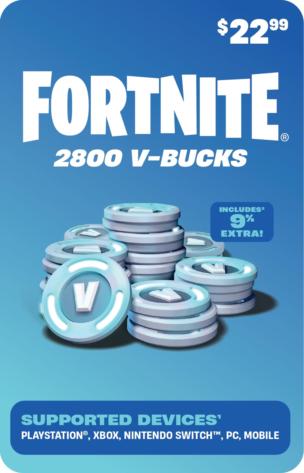 FORTNITE Digital V-Bucks 2800 - PlayStation/Xbox/Nintendo Switch/PC/Mobile [Digi
