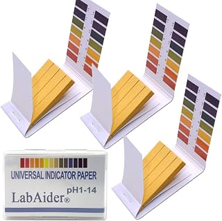 3 Pack pH.1-14 Test Paper Extensive Test Paper Litmus Test Paper 240 Strips pH Test with Storage Case for Saliva Urine Water Soil Testing Pet Food and Diet pH Monitoring (3 Pack with Storage Case)