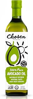 Chosen Foods 100% Pure Avocado Oil 25.3 oz, Non-GMO, for High-Heat Cooking, Frying, Baking, Homemade Sauces, Dressings and Marinades, 750.0 ml (Pack of 1)
