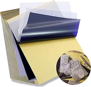 MIUXIA Tattoo Transfer Paper 50 Sheets Tattoo Stencil Paper Tattoo Supplies