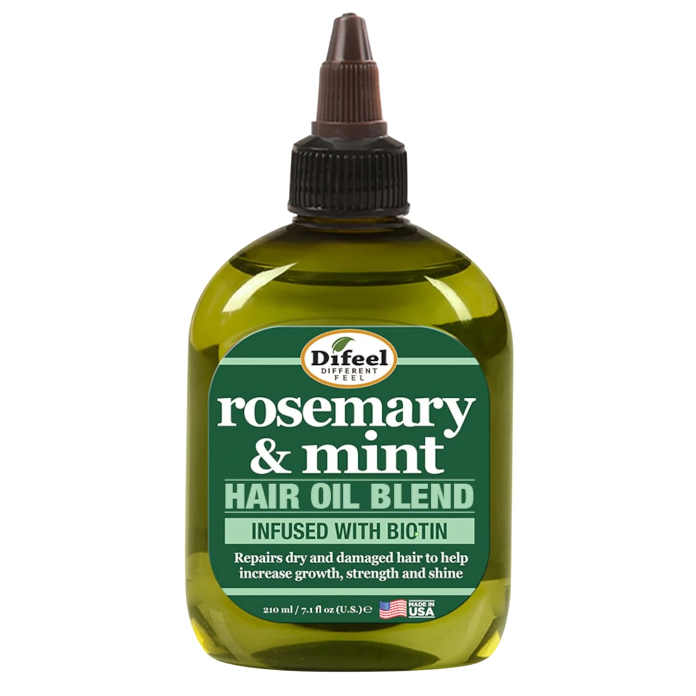 Difeel Rosemary and Mint Hair Oil Blend with Biotin 7.1 Ounce - Strengthening Sc