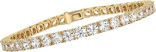14K Gold and Silver 1 Ct to 20 Ct Lab Grown Diamond Tennis Bracelet