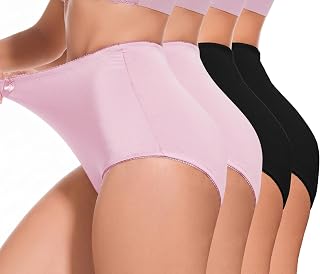 4Pack High Waisted Tummy Control Underwear Women's Girdle Panties Full Coverage Ladies Panties for Women