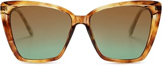 SOJOS Trendy Polarized Sunglasses For Women Retro Womens Oversized Square Cat Eye Sun Glasses UV Protection SJ2206