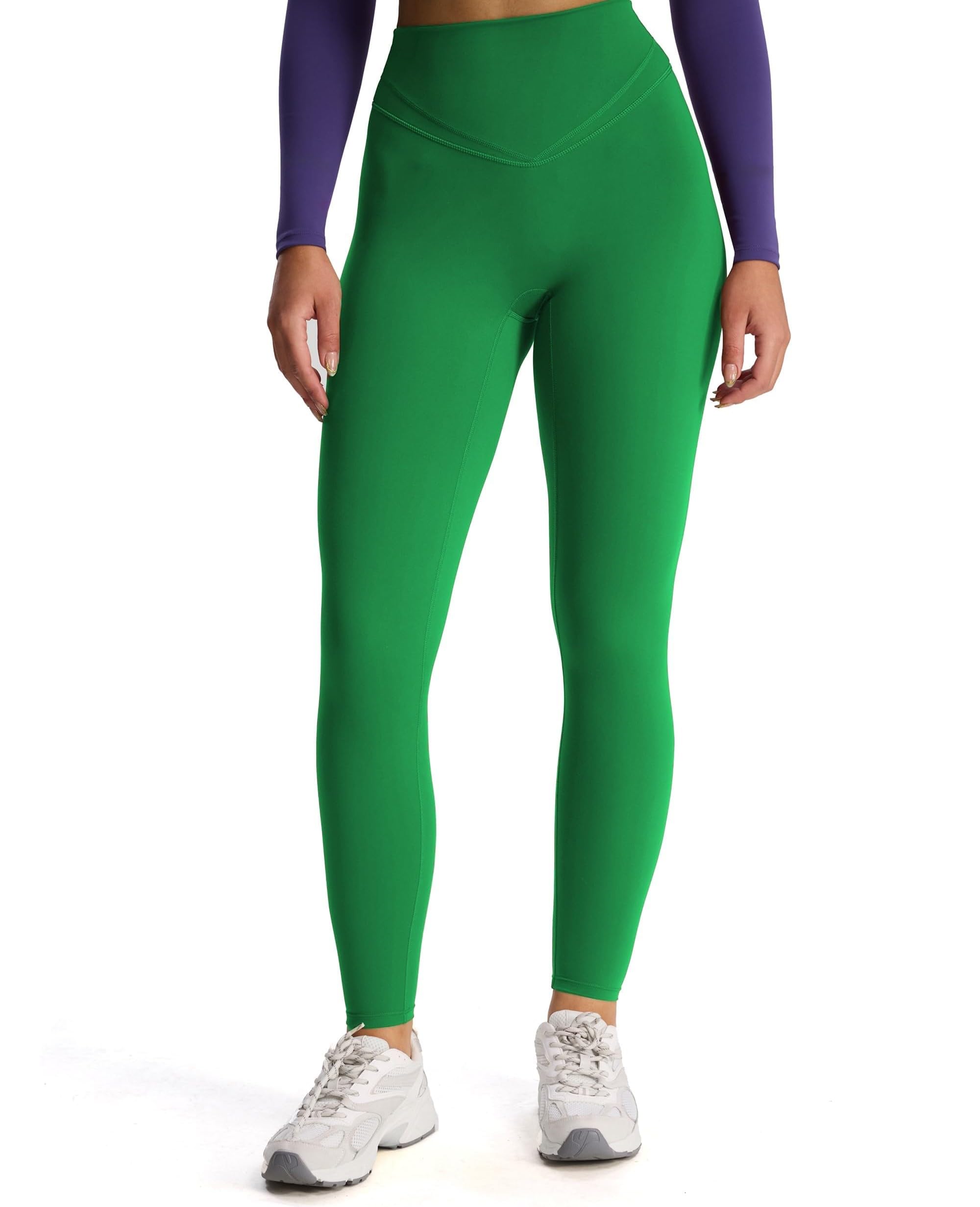 Aoxjox 26" High Waist Siren Leggings Hidden Scrunch Butt Lifting Tummy Control Y