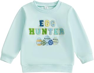 Twopumpkin Toddler Easter Shrit Baby Girl Outfit Crewneck Bunny Sweatshirt Long Sleeve Shirts Holiday Clothes