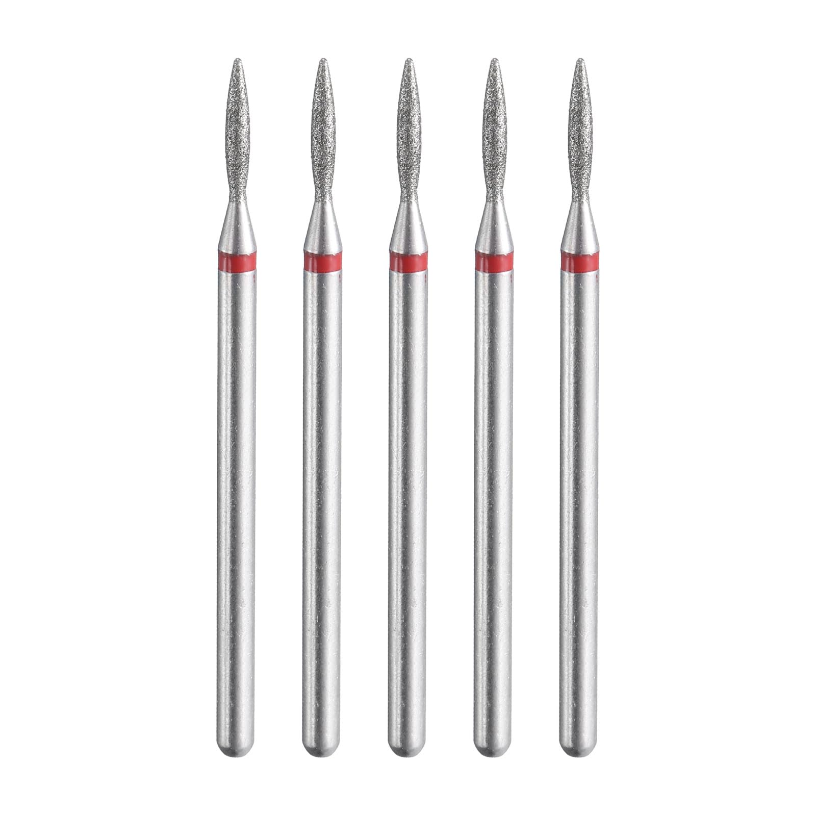 HARFINGTON 5pcs 200-230 Grits Diamond Grinding Bit 1.3mm Oval Head 2.35mm Shank 
