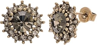 Yoursfs Vintage Black Cz Stud Earrings For Women Austrian Crystal Studs Earrings Gold Plate Cut Diamond Stud Ear Cubic Zircon Jewelry