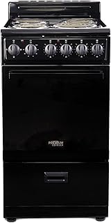 Premium LEVELLA 20 in. 2.2 cu. ft. 4-Burner Single Oven Electric Range with Storage Drawer in Black with Stainless Steel Door PRE2027GB